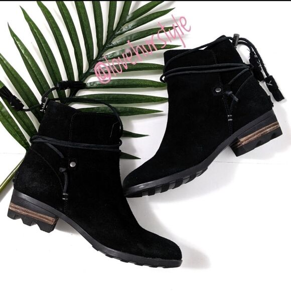 SOREL Farah Short Suede Tassel Booties 7 - Picture 10 of 10